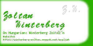 zoltan winterberg business card